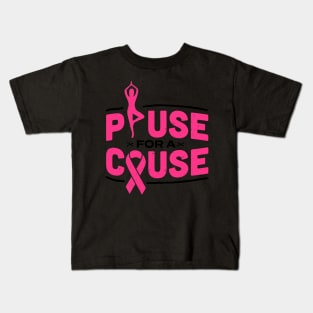 Pause for a Cause Zen Breast Cancer Awareness gift T Shirt Kids T-Shirt